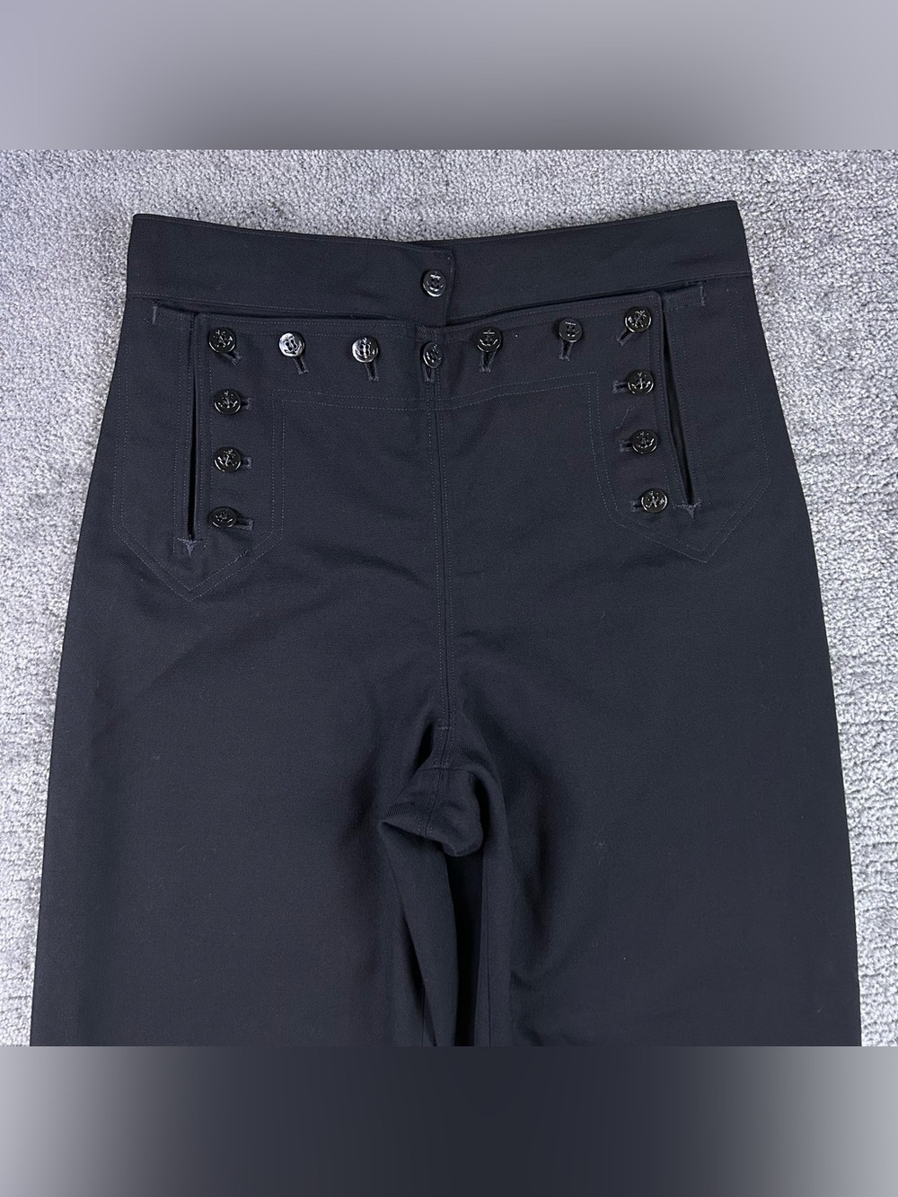 US Navy Sailor 13 Button Pants 33R 31” Inseam Military Cracker Jack Pants